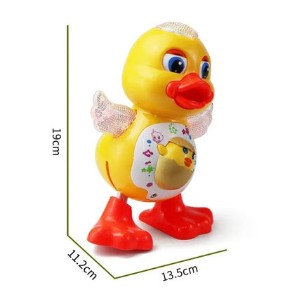 Dancing Fun Electric Duck Toy  Blink Eyes Flash Light Shake Body Musical Cartoon Animal For Childre 4