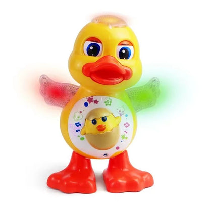 Dancing Fun Electric Duck Toy  Blink Eyes Flash Light Shake Body Musical Cartoon Animal For Childre 6