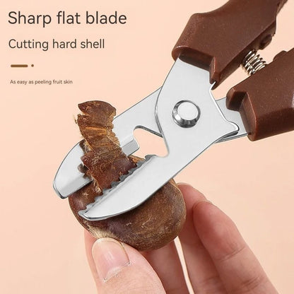 Multipurpose Stainless Steel Chestnut Scissors And Peeler 4