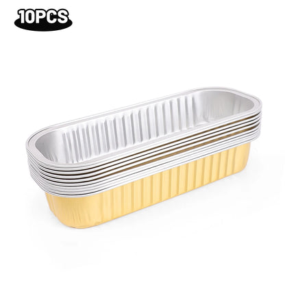 Disposable Aluminum Foil Baking Tray, Air Fryer Grilling Tray Box, BBQ Pans Kitchen Accessories