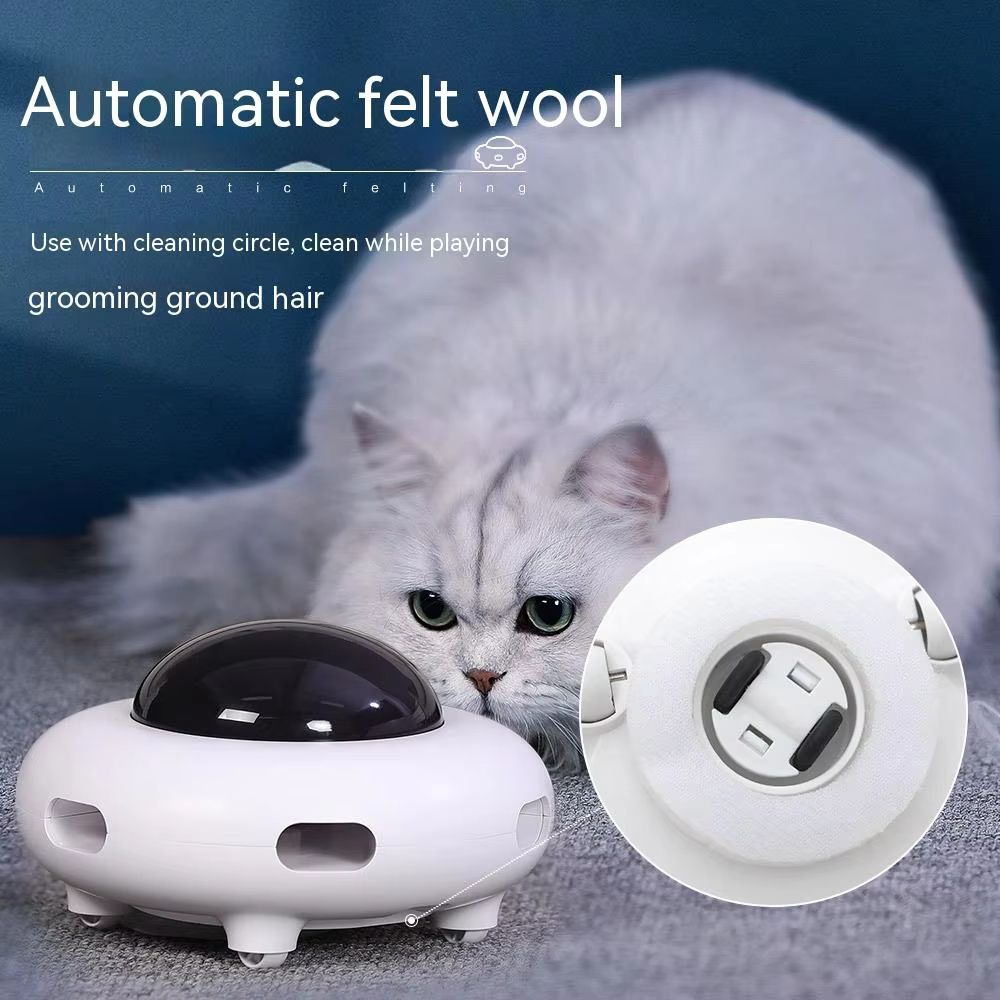 Smart UFO Cat Teaser  USB Rechargeable Interactive Pet Turntable Toy 1