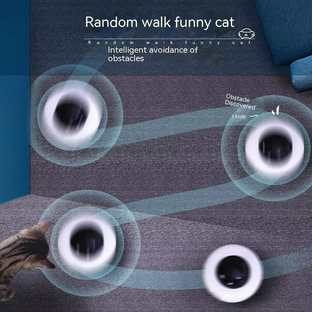 Smart UFO Cat Teaser  USB Rechargeable Interactive Pet Turntable Toy 3