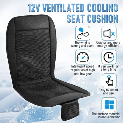 Summer Car Cooling Seat Cushion 3D Spacer Ventilated Seat Pad With 8Fan Air Circulation 2