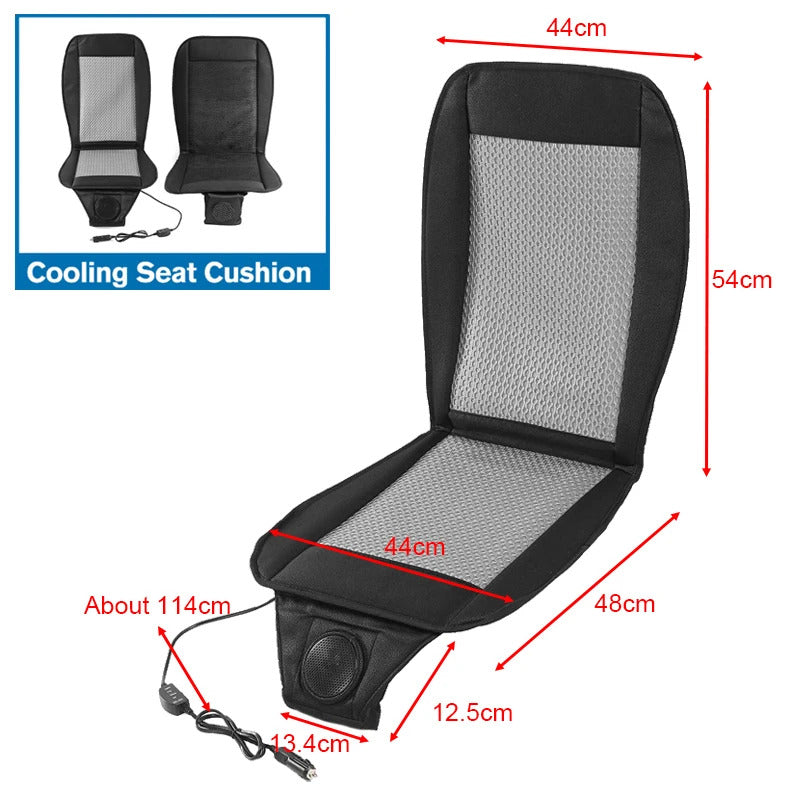 Summer Car Cooling Seat Cushion 3D Spacer Ventilated Seat Pad With 8Fan Air Circulation 4