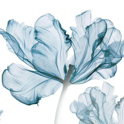 New Creative Nordic Blue Flower Wall Stickers 3D Wall Art Decals Home Living Room Sofa Warm Backgro 2