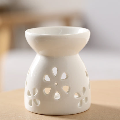 Household Ceramic Aromatherapy Stove, Incense Burner Holder, Wax Melt Candle Holder, Fragrance Diffuser for Living Room