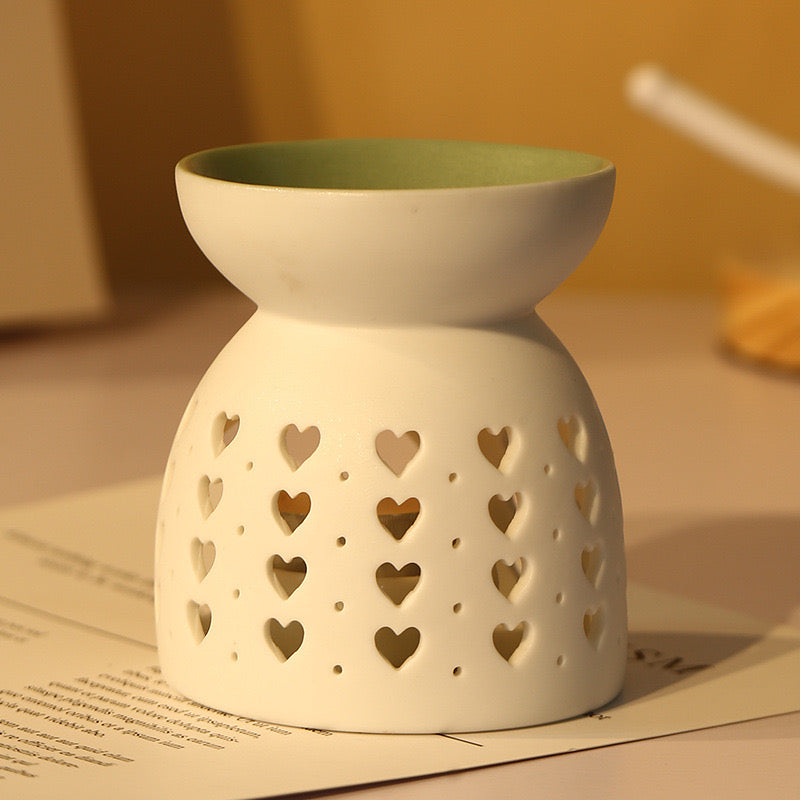 Household Ceramic Aromatherapy Stove, Incense Burner Holder, Wax Melt Candle Holder, Fragrance Diffuser for Living Room
