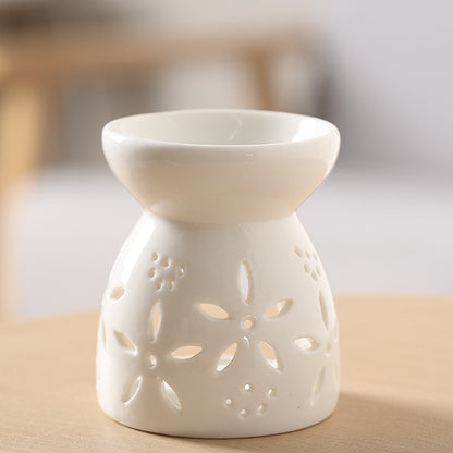 Household Ceramic Aromatherapy Stove, Incense Burner Holder, Wax Melt Candle Holder, Fragrance Diffuser for Living Room
