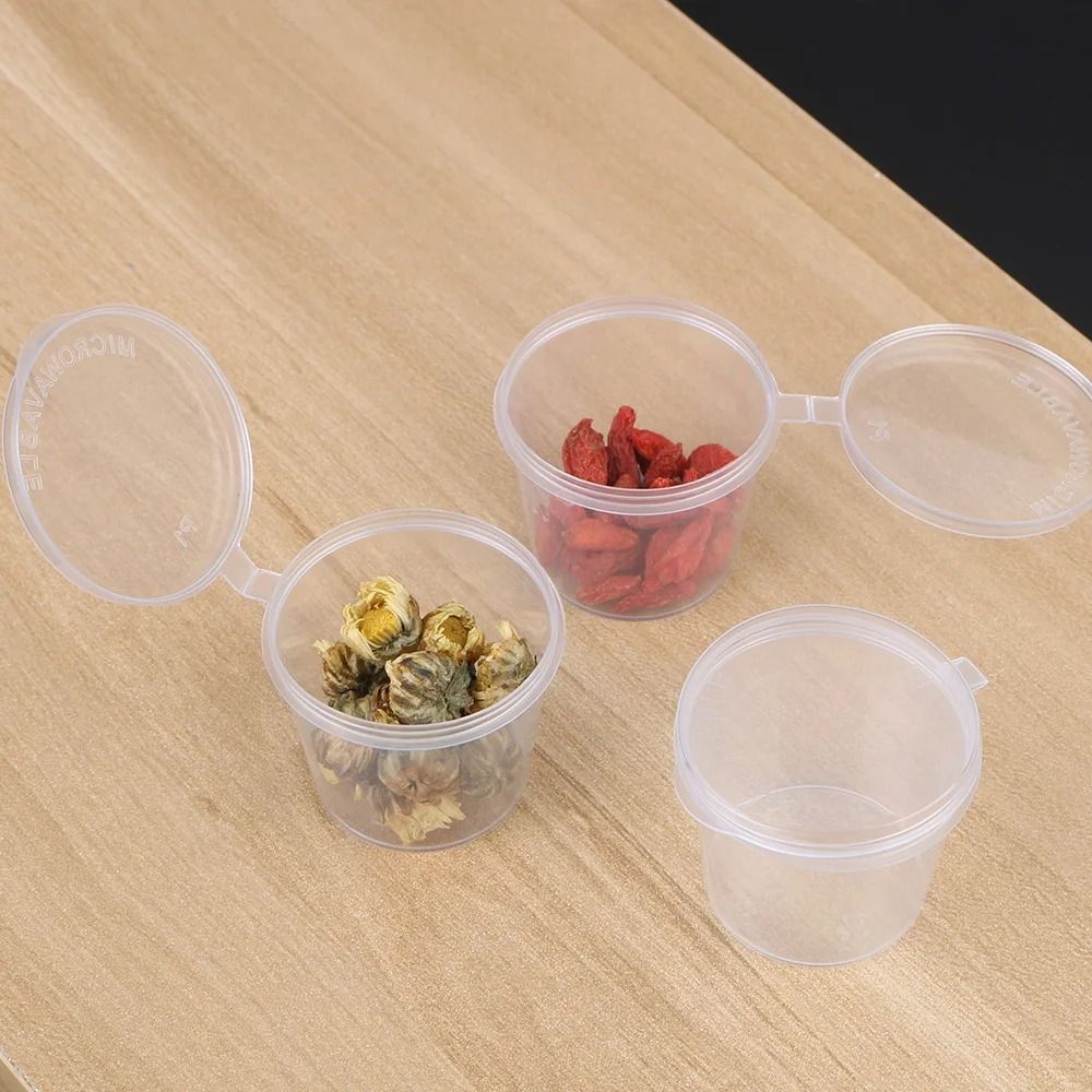Plastic Disposable Sauce Cups With Lids 100 Pack 1