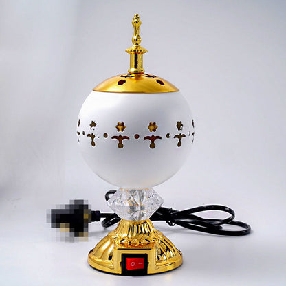 Home Aroma Incense Burner Electronic Fragrance Censer Middle East Metal Crafts Decor 4