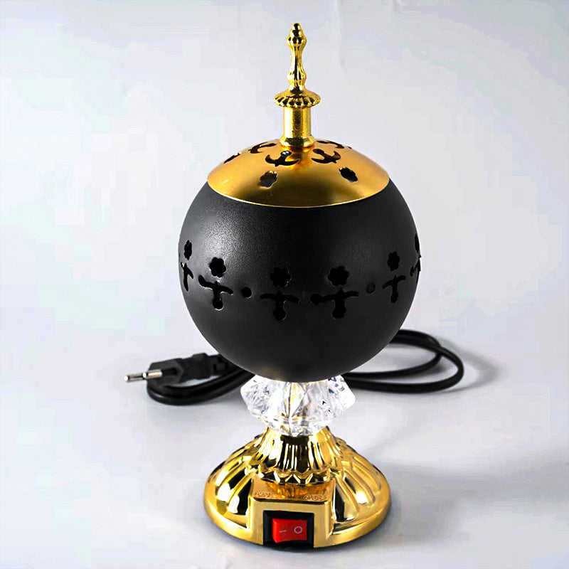 Home Aroma Incense Burner Electronic Fragrance Censer Middle East Metal Crafts Decor 6