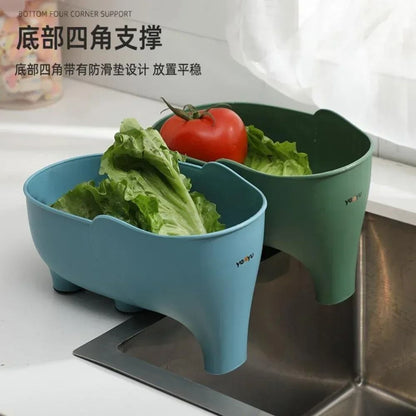 Elephant Shaped Sink Strainer And Leftover Drain Basket 2