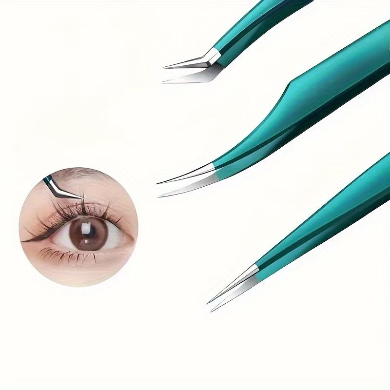 PureSteel Stainless Steel Eyebrow Tweezers Set 4 Piece Kit For Expert Brow Shaping And Facial Hair  5