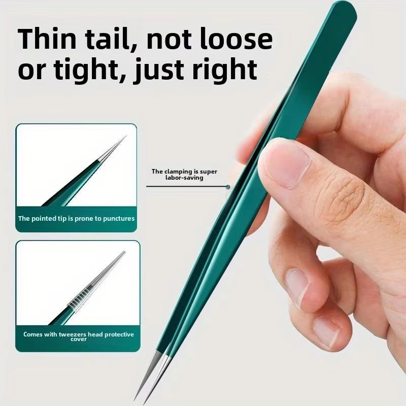 PureSteel Stainless Steel Eyebrow Tweezers Set 4 Piece Kit For Expert Brow Shaping And Facial Hair  7