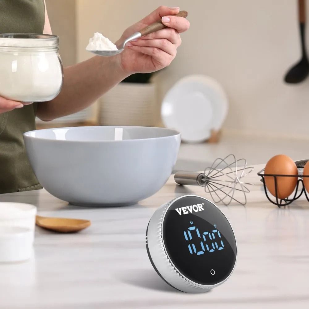Magnetic Countdown Countup Timer Digital Kitchen Timer Large LED Display High Volume Levels Lightin 5