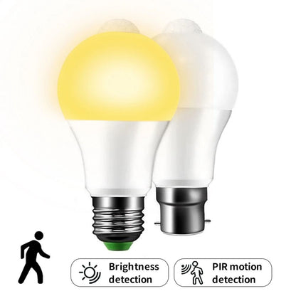 E27 LED Motion Sensor Light Bulb 12W PIR Auto On/Off Lamp