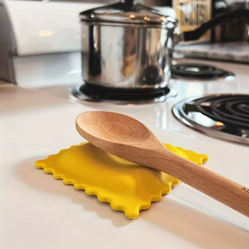 Cute Cartoon Silicone Spoon Rest Heat Resistant NonSlip Kitchen Counter Mat For Spoons And Ladles 1