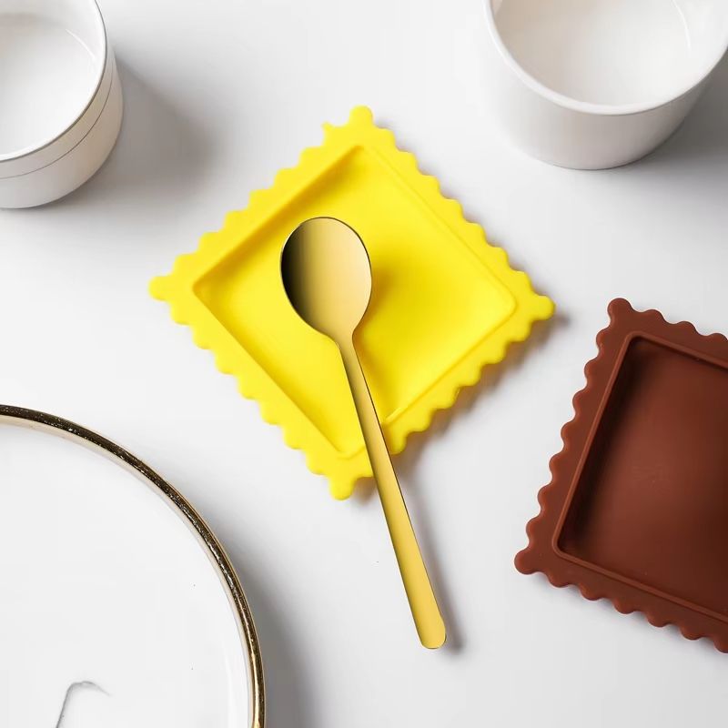 Cute Cartoon Silicone Spoon Rest Heat Resistant NonSlip Kitchen Counter Mat For Spoons And Ladles 5