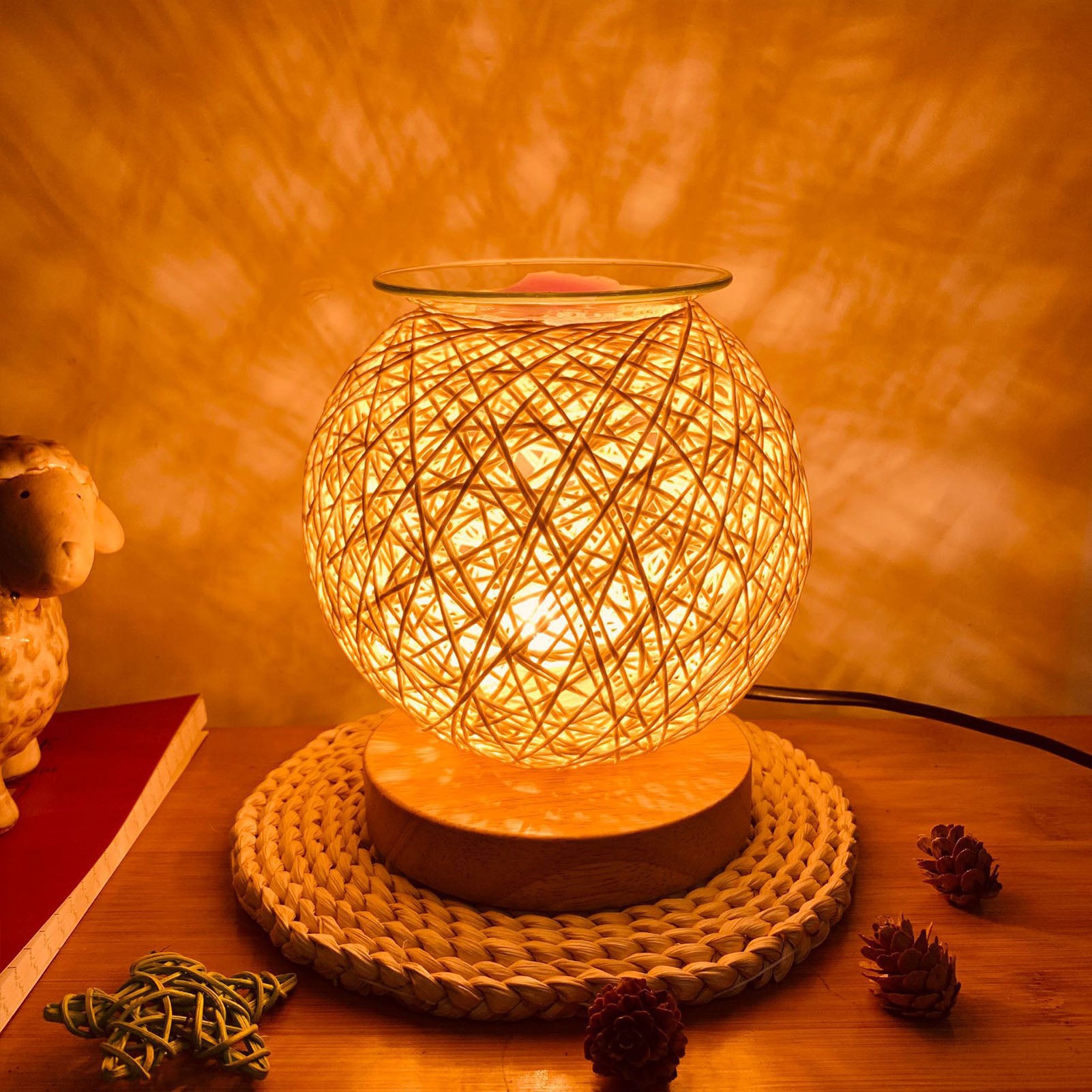 Aroma Lamp, Electric Wax Melt Burner, Aroma Diffuser, Essential Oil Light, Aromatherapy Nightlight