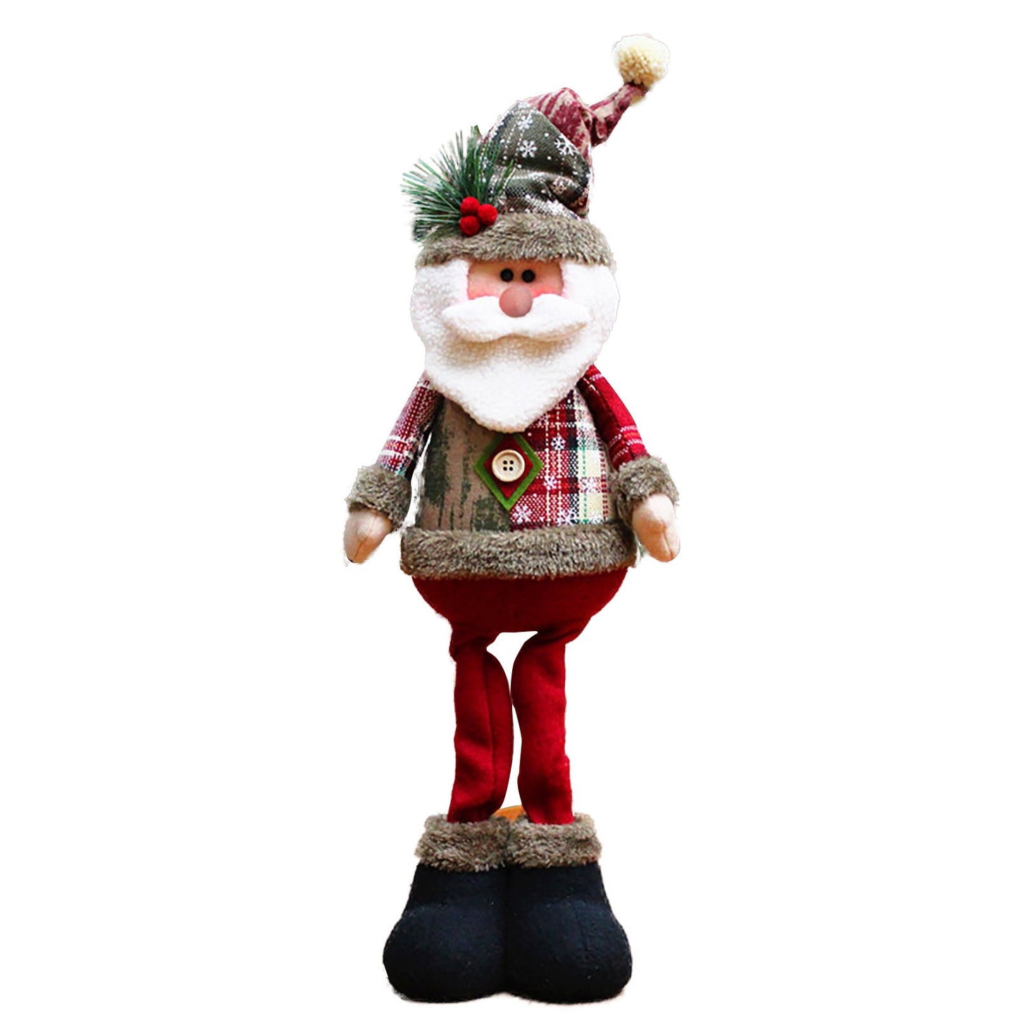 Reindeer Snowman Santa Claus Standing Doll Christmas Decorative Christmas Dolls New Year Ornament H 6