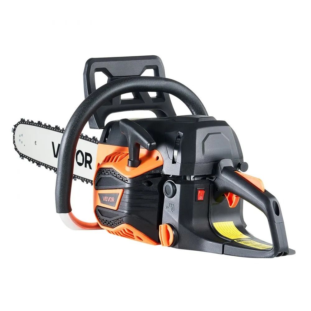 Gas Powered Chainsaw Gas Chainsaw High HP Power Chain Saw NonSlip Handle Dual Fuel Tanks For Wood C 5