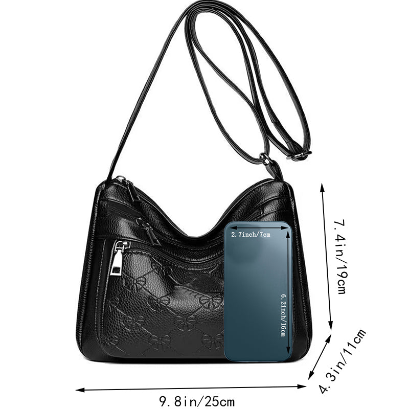 Minimalist Crossbody Sling, Neutral Tone Day Bag, Unisex Square Shoulder Bag