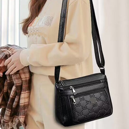 Minimalist Crossbody Sling, Neutral Tone Day Bag, Unisex Square Shoulder Bag