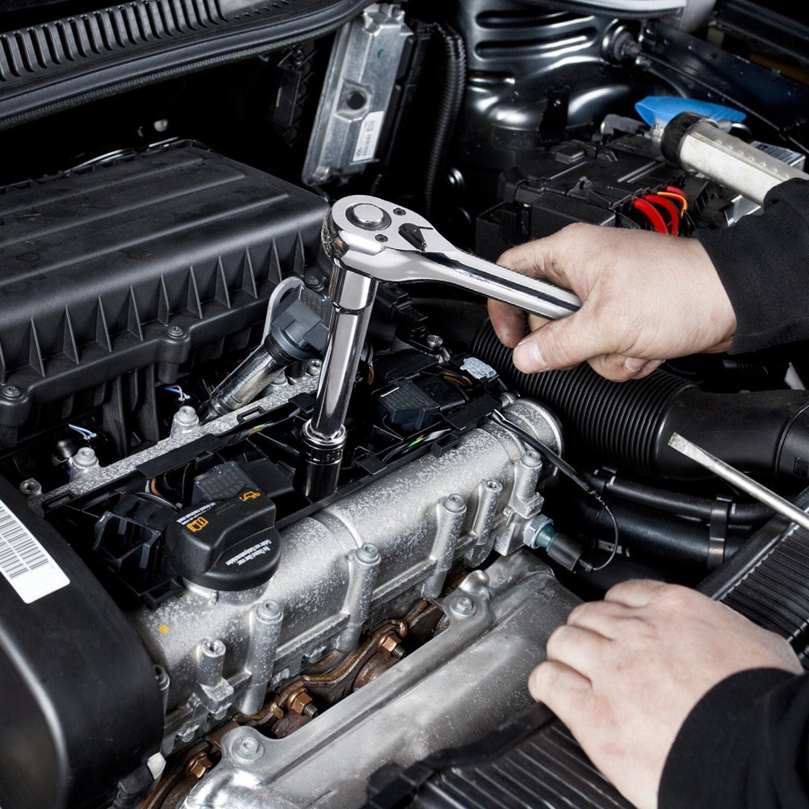 Mechanics Tool Set And Socket Set Drive Deep And Standard Sockets SAE And Metric Mechanic Tool Kit 3