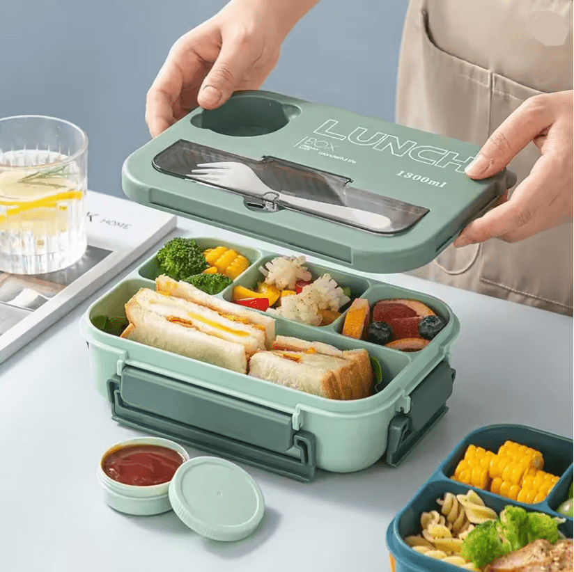 Portable Premium 1300ML Kids  Office Bento Lunch Box With Utensils 1