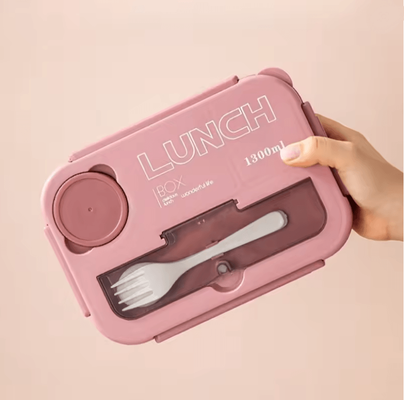 Portable Premium 1300ML Kids  Office Bento Lunch Box With Utensils 6