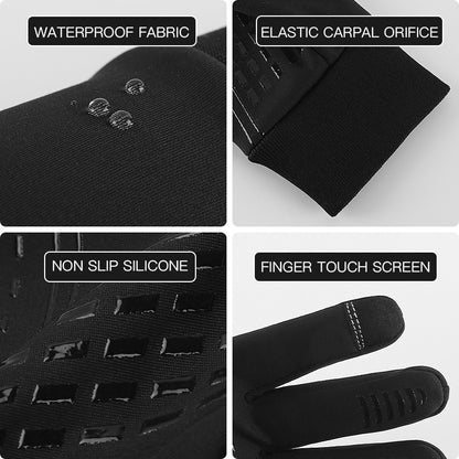 Winter Outdoor Sports Gloves, Warm Touch Screen Running Glove, Gym Fitness Full Finger Gloves for Women Men