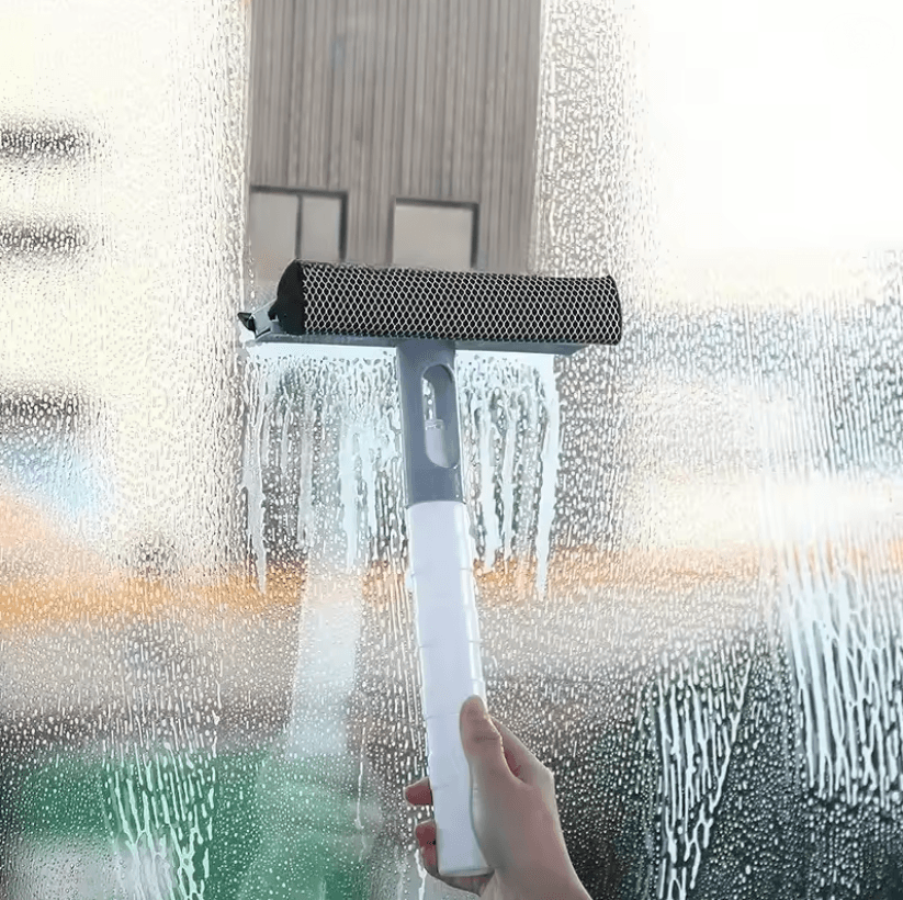 ClearShine 3 In 1 Window Cleaning Brush And Glass Wiper With Spray Function 2