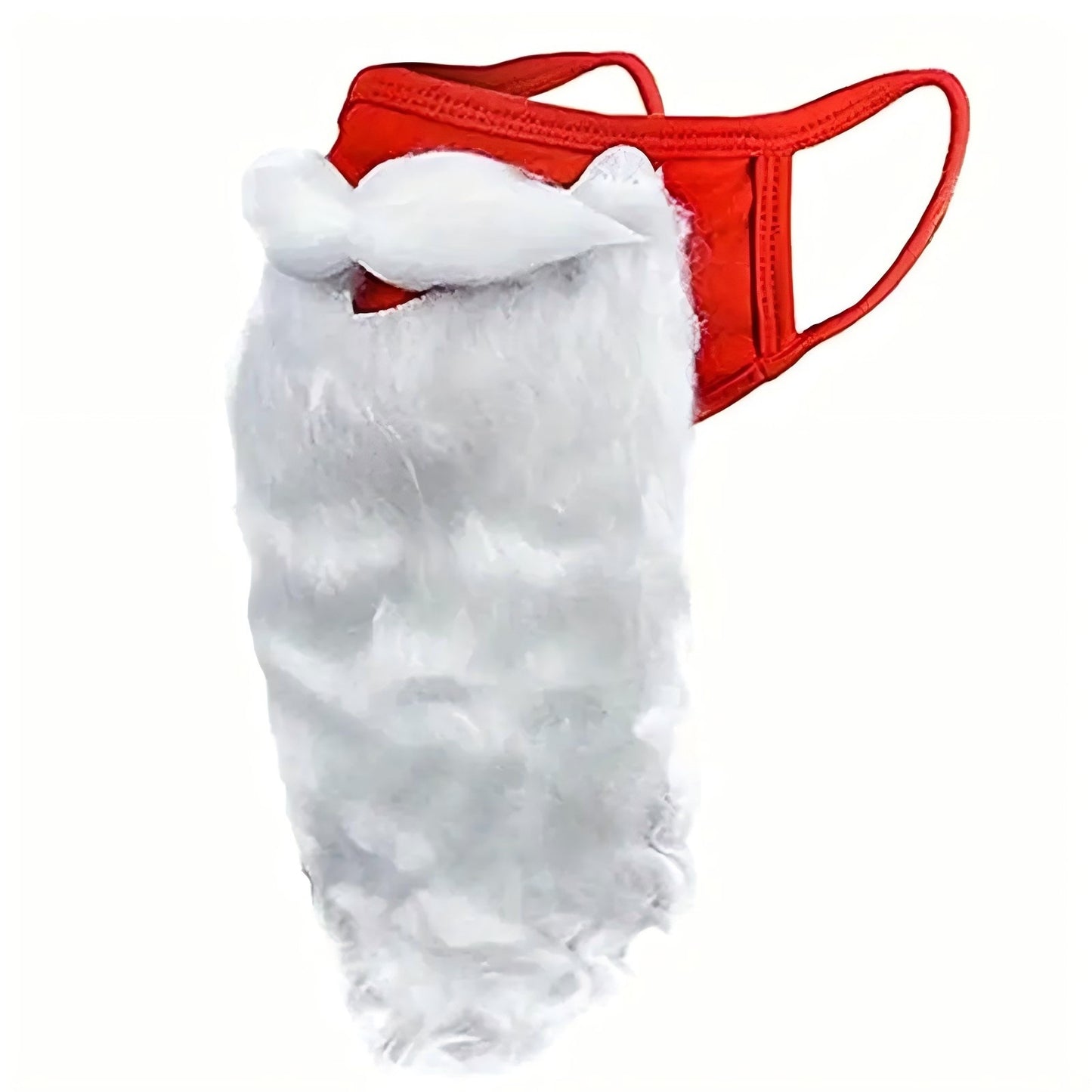Santa Claus Costume Prop Christmas Beard Mask Red White Beard Mask Fun Holiday Prank 3