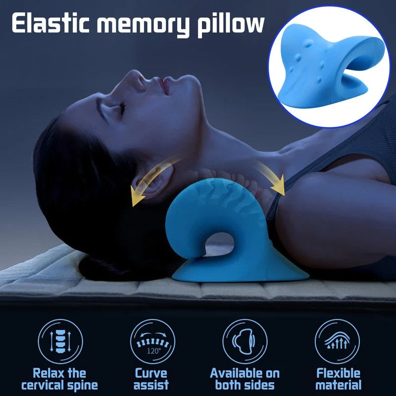 Neck Massage Pillow Neck Shoulder Cervical Chiropractic Traction Device Massage Pillow For Pain Rel 4