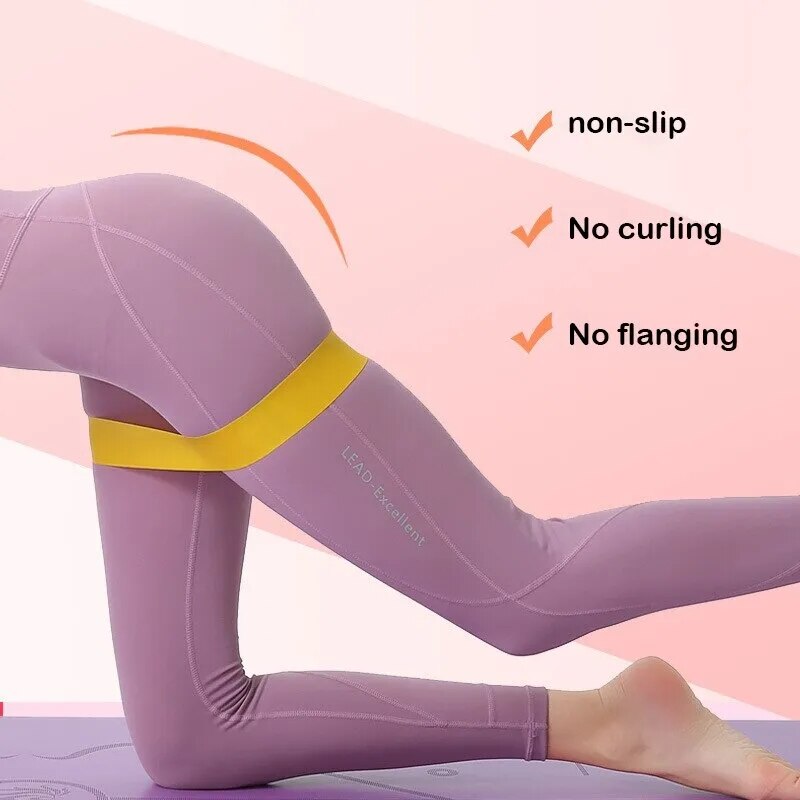 Fitness Elastic Belt Yoga Tension Belt Tension Ring Stretching Exercise Belt Resistance Belt Squat  4