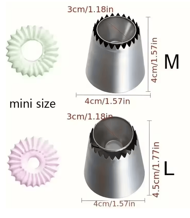 BloomCraft Large Stainless Steel Cake Decorating Nozzle Set For Stunning Floral Designs 4