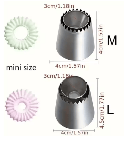 BloomCraft Large Stainless Steel Cake Decorating Nozzle Set For Stunning Floral Designs 4