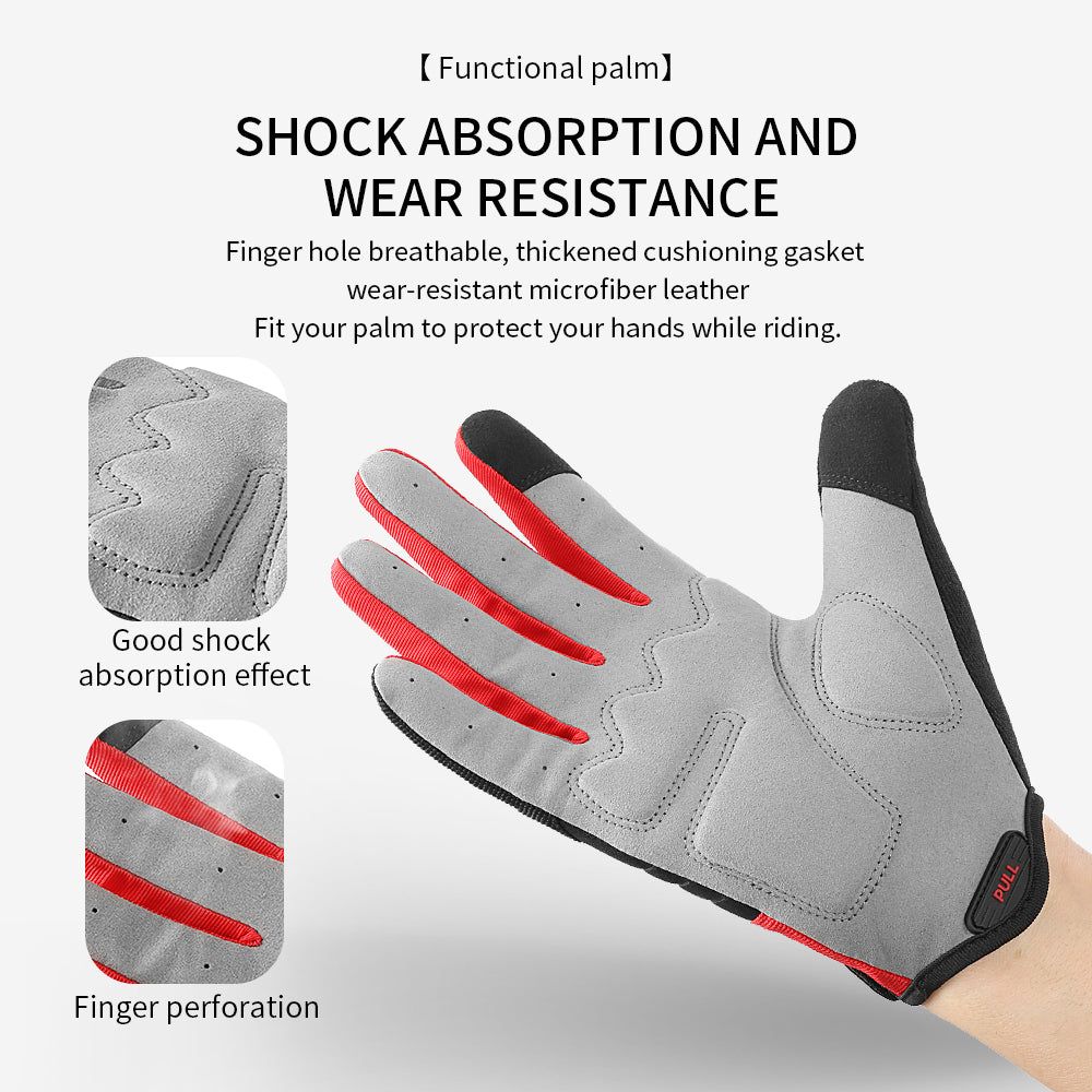Men Thicken Absorption New Motorbike Gloves Shock Pads Breathable Nonslip Gloves For Work Hiking Cy 1
