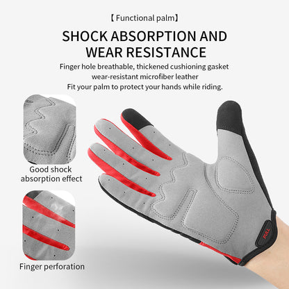 Men Thicken Absorption New Motorbike Gloves Shock Pads Breathable Nonslip Gloves For Work Hiking Cy 1