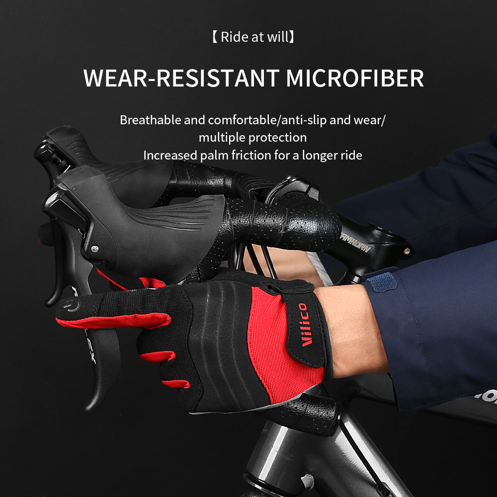 Men Thicken Absorption New Motorbike Gloves Shock Pads Breathable Nonslip Gloves For Work Hiking Cy 2