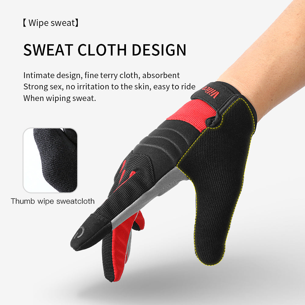 Men Thicken Absorption New Motorbike Gloves Shock Pads Breathable Nonslip Gloves For Work Hiking Cy 3