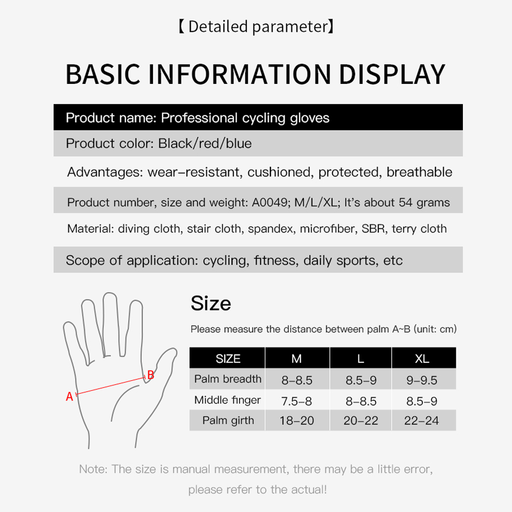 Men Thicken Absorption New Motorbike Gloves Shock Pads Breathable Nonslip Gloves For Work Hiking Cy 5