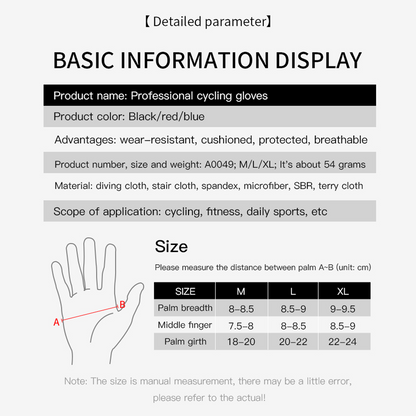 Men Thicken Absorption New Motorbike Gloves Shock Pads Breathable Nonslip Gloves For Work Hiking Cy 5