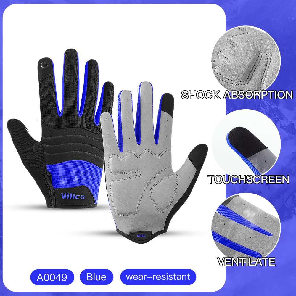 Men Thicken Absorption New Motorbike Gloves Shock Pads Breathable Nonslip Gloves For Work Hiking Cy 6