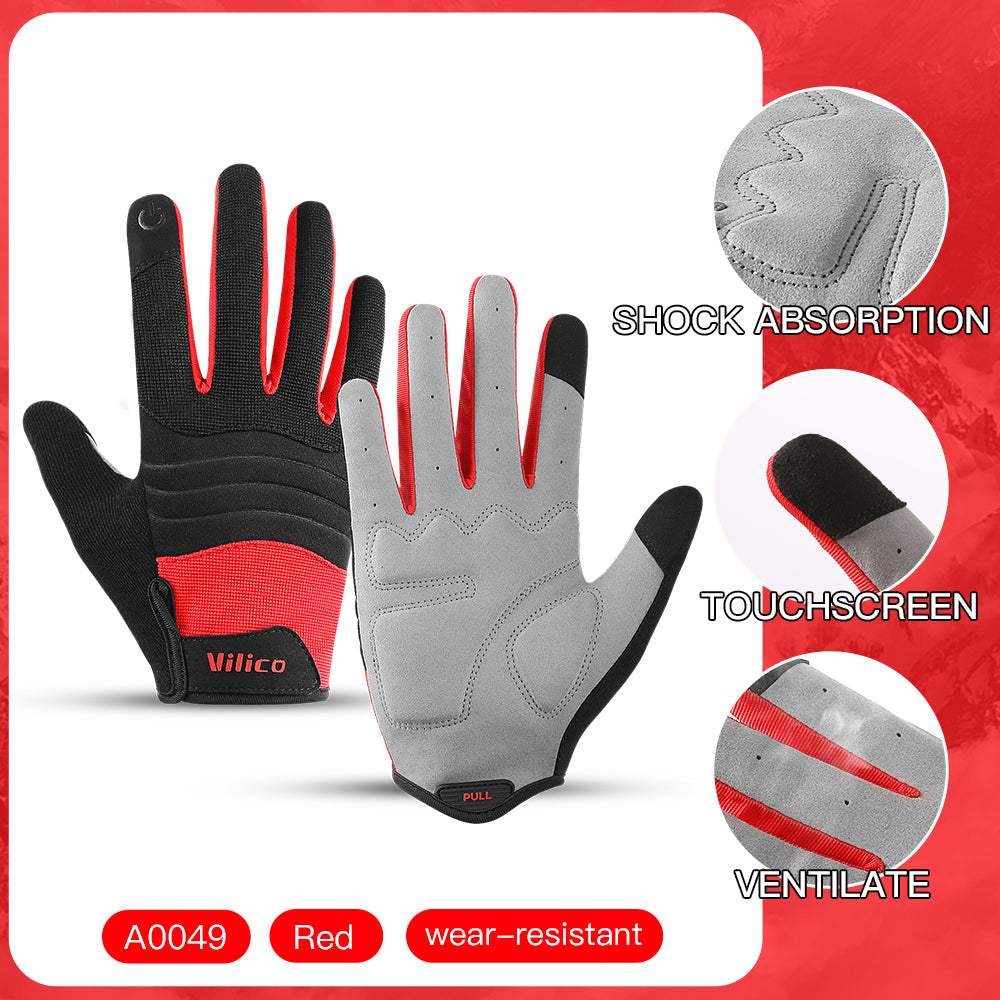 Men Thicken Absorption New Motorbike Gloves Shock Pads Breathable Nonslip Gloves For Work Hiking Cy 7