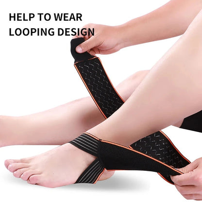 Sports Strain Wraps Bandages Weave, Professional Elastic Ankle Support Brace, Ankle Protector for Fitness Running
