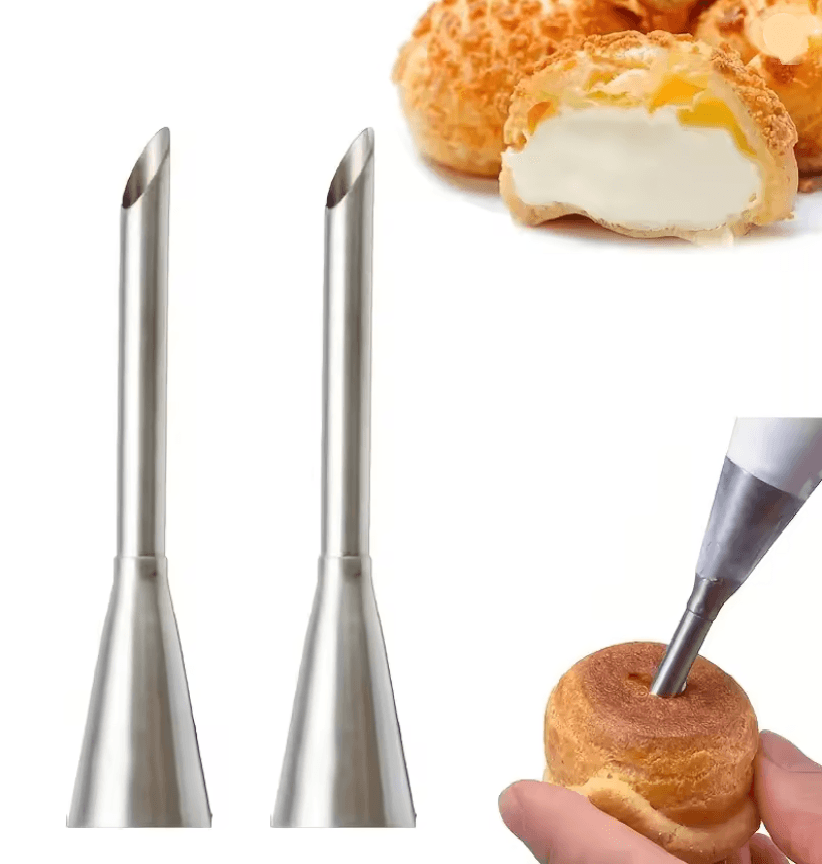 CremeCraft Stainless Steel Puff Nozzle Set For Cake And Pastry Decorating 4