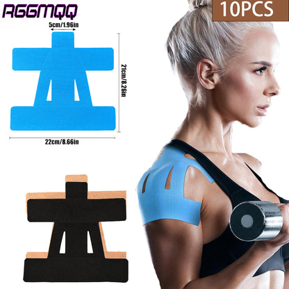 Waterproof Kinesiology Tape, Precut Shoulder Support, Rotator Cuff Injury, Pain Relief, Elastic