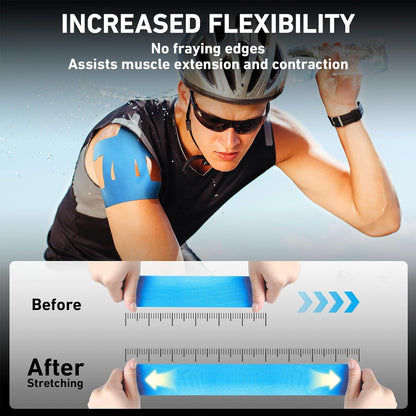 Waterproof Kinesiology Tape, Precut Shoulder Support, Rotator Cuff Injury, Pain Relief, Elastic
