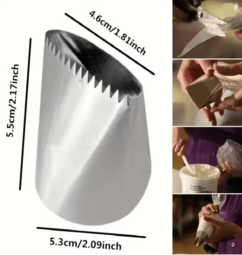DecoTwist Double Sided Cream Nozzle Set For Professional Cake And Pastry Decorating 4